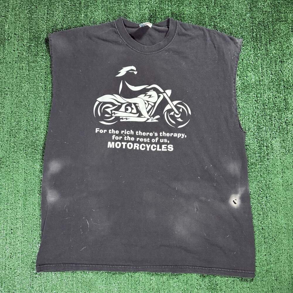 Hanes Comfort-T Vintage Maverick Motorcycle Inc. Distressed Chopped T-Shirt XXL